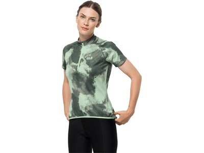 JACK WOLFSKIN Damen Shirt TOURER HALFZIP PRINT T W Grün