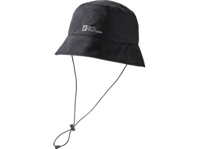 JACK WOLFSKIN Herren Mütze RAIN BUCKET HAT Schwarz