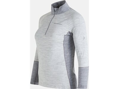 PEAK PERFORMANCE Damen Unterjacke W Magic Half Zip-MED GREY MELANGE-GREY M Grau