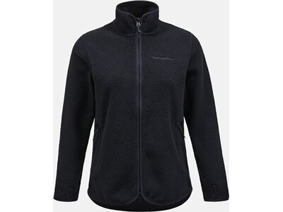 PEAK PERFORMANCE Damen Sweatshirt W Pile Zip Jacket-BLACK Schwarz