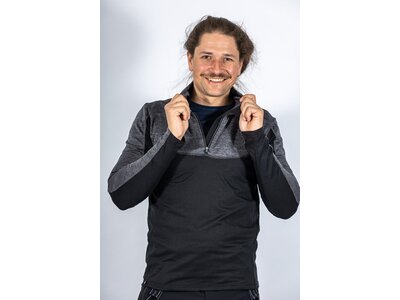 MAUL Herren Shirt Karstein II 1/1 Shirt mit RV Schwarz