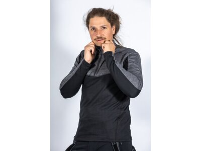 MAUL Herren Shirt Karstein II 1/1 Shirt mit RV Schwarz