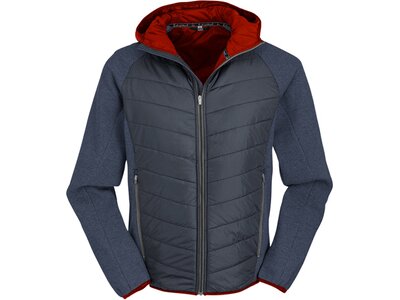 MAUL Herren Funktionsjacke Greetsiel - Hybrid Steppjacke+Kap Blau