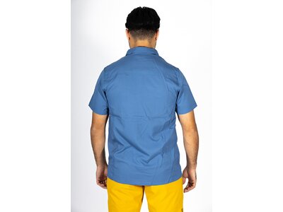 MAUL Herren Hemd Cordoba 3XT-1/2 Hemd uni elast Blau