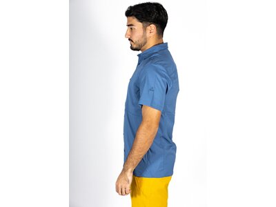 MAUL Herren Hemd Cordoba 3XT-1/2 Hemd uni elast Blau