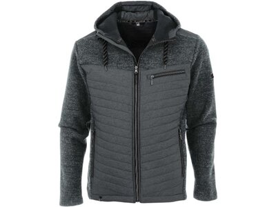 MAUL Herren Funktionsjacke Eibsee II-HybridSteppjacke+Kap Schwarz