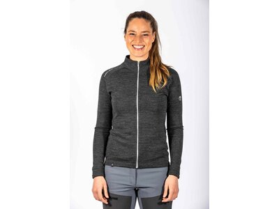 MAUL Damen Unterjacke Hochwang Merino Fleecejacke Grau