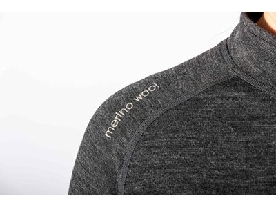 MAUL Damen Unterjacke Hochwang Merino Fleecejacke Grau