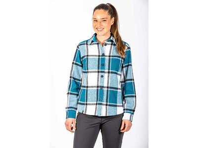 MAUL Damen Bluse Filzmoos Flanell Bluse Blau