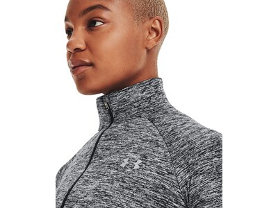 UNDER ARMOUR Damen Langarm Tech 1/2 Zip - Twist Schwarz