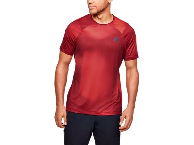 UNDER ARMOUR Herren Trainingsshirt "Rush HeatGear" Kurzarm Rot