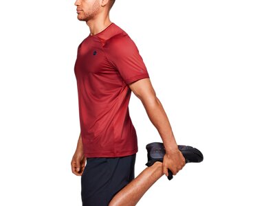 UNDER ARMOUR Herren Trainingsshirt "Rush HeatGear" Kurzarm Rot