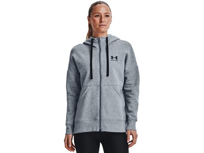 UNDER ARMOUR Damen Langarm Rival Fleece FZ Hoodie Grau