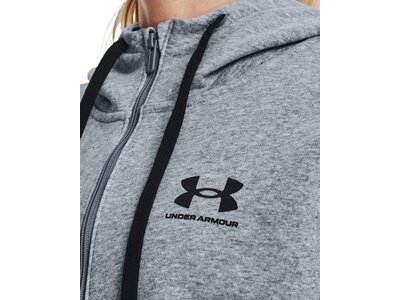 UNDER ARMOUR Damen Langarm Rival Fleece FZ Hoodie Grau