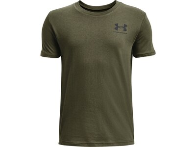 UNDER ARMOUR Jungen Kurzarm Sportstyle Left Chest SS Grau