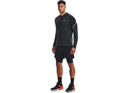 UNDER ARMOUR Herren Langarm Rush FZ Hoodie Schwarz