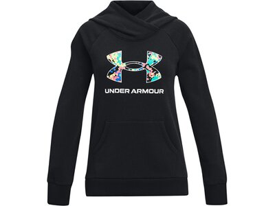 UNDER ARMOUR Mädchen Langarm Rival Logo Hoodie Schwarz