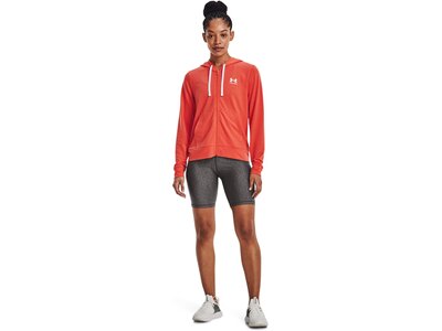 UNDER ARMOUR Damen Langarm Rival Terry FZ Hoodie Rot