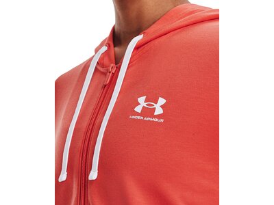 UNDER ARMOUR Damen Langarm Rival Terry FZ Hoodie Rot