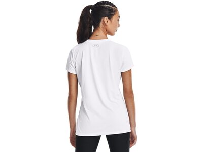 UNDER ARMOUR Damen Kurzarm Tech Solid Logo Arch SSC Weiß