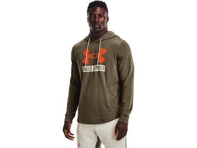 UNDER ARMOUR Herren Langarm Rival Terry Logo Hoodie Grün