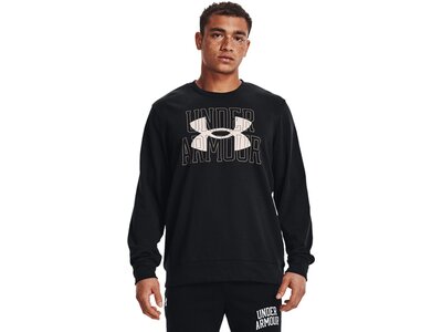 UNDER ARMOUR Herren Langarm Rival Terry Logo Crew Schwarz