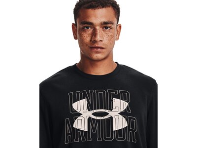 UNDER ARMOUR Herren Langarm Rival Terry Logo Crew Schwarz