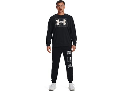 UNDER ARMOUR Herren Langarm Rival Terry Logo Crew Schwarz