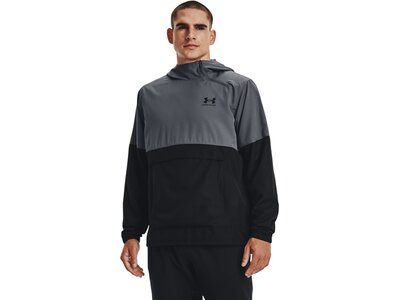 UNDER ARMOUR Herren Langarm WOVEN ASYM ZIP PULLOVER Grau