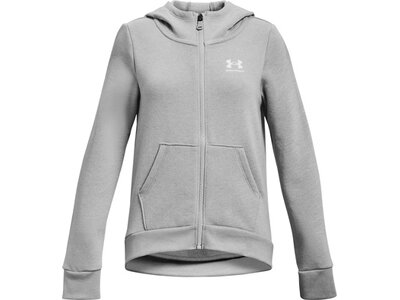 UNDER ARMOUR Kinder Kapuzensweat RIVAL FLEECE LU FZ HOODIE Silber