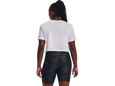 UNDER ARMOUR Crop Kurzarm-Oberteil mit Logo für Damen Grau