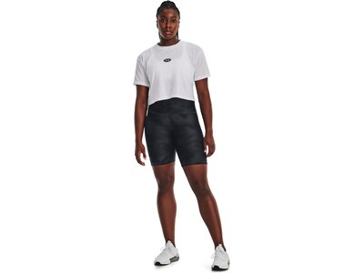 UNDER ARMOUR Crop Kurzarm-Oberteil mit Logo für Damen Grau