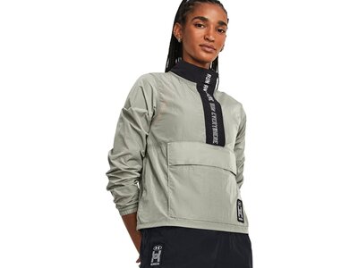 UNDER ARMOUR Damen Sweatshirt UA RUN EVERYWHERE LAYER Grau