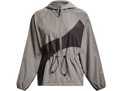 UNDER ARMOUR Damen Kapuzensweat UA RUSH WOVEN NOVELTY Grau