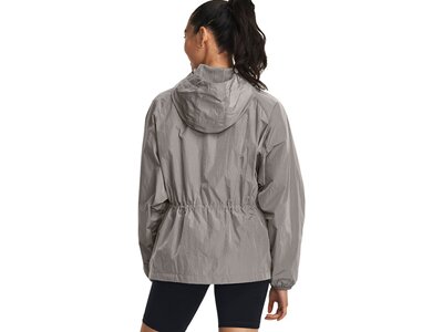 UNDER ARMOUR Damen Kapuzensweat UA RUSH WOVEN NOVELTY Grau