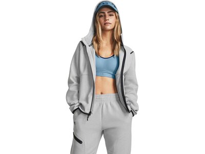 UNDER ARMOUR Damen Kapuzensweat UNSTOPPABLE FLC FZ Silber