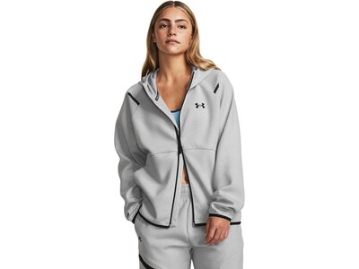 UNDER ARMOUR Damen Kapuzensweat UNSTOPPABLE FLC FZ Silber