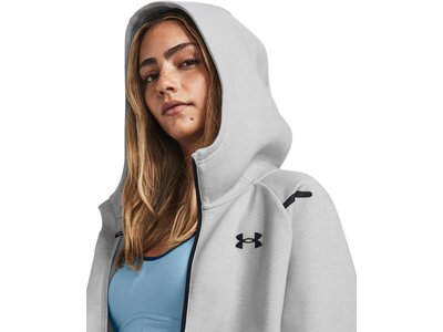 UNDER ARMOUR Damen Kapuzensweat UNSTOPPABLE FLC FZ Silber