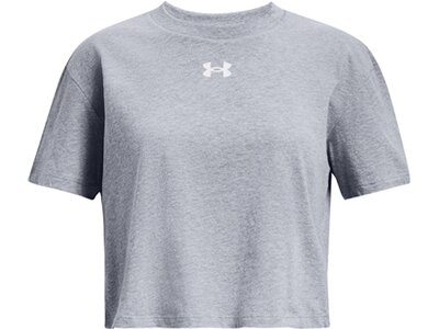 UNDER ARMOUR Kinder Hemd UA CROP SPORTSTYLE LOGO SS Silber