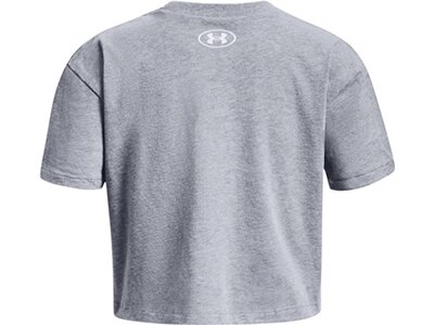 UNDER ARMOUR Kinder Hemd UA CROP SPORTSTYLE LOGO SS Silber