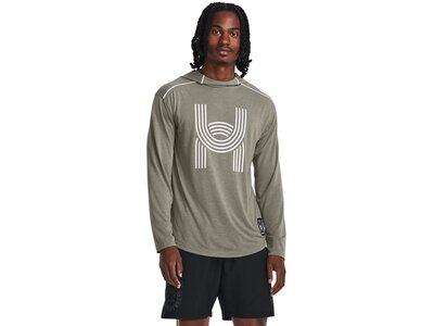 UNDER ARMOUR Herren Kapuzensweat UA RUN EVERYWHERE HOODED LS Grau