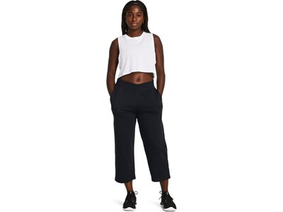 UNDER ARMOUR Damen Sporthose UA RIVAL TERRY CROP WIDE LEG Schwarz