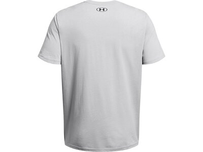 UNDER ARMOUR Herren Shirt UA COLORBLOCK WORDMARK SS Silber