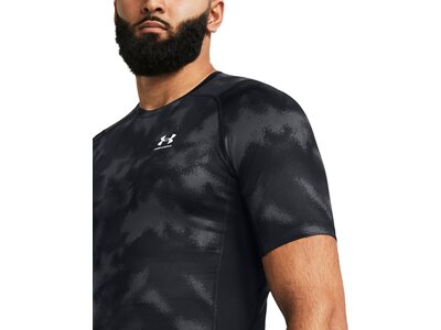 UNDER ARMOUR Herren Shirt UA HG ARMOUR PRINTED SS Schwarz