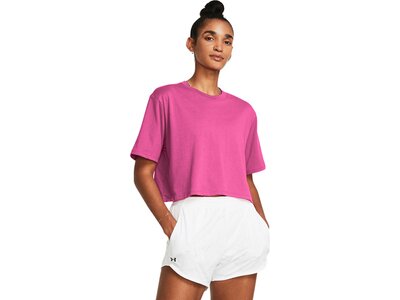 UNDER ARMOUR Damen Shirt CAMPUS BOXY CROP SS Pink