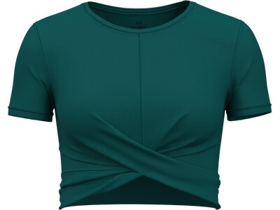 UNDER ARMOUR Damen Shirt MOTION CROSSOVER CROP SS Grün