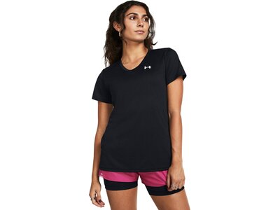 UNDER ARMOUR Damen Shirt TECH SSV- SOLID Schwarz