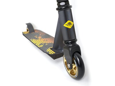 SCHILDKRÖT Scooter Schildkröt Stunt Scooter Untwist, Design: Fire, wertiger Stunt Scooter mit Alu-Fe Grau