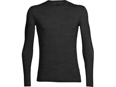 ICEBREAKER Merino Herren Funktionsunterhemd / Langarmshirt "Men's Anatomica Long Sleeve Crewe" Schwarz