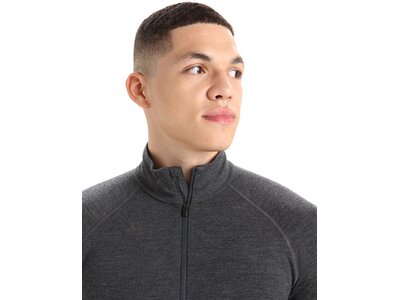 ICEBREAKER Herren Funktionsunterhemd "Bodyfitzone 260 Winter Zone Long Sleeve Half Zip" Schwarz
